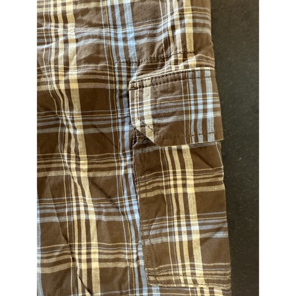 IZOD PLAID FLAT FRONT CHINO SHORTS MENS SIZE 34 - Picture 8 of 14